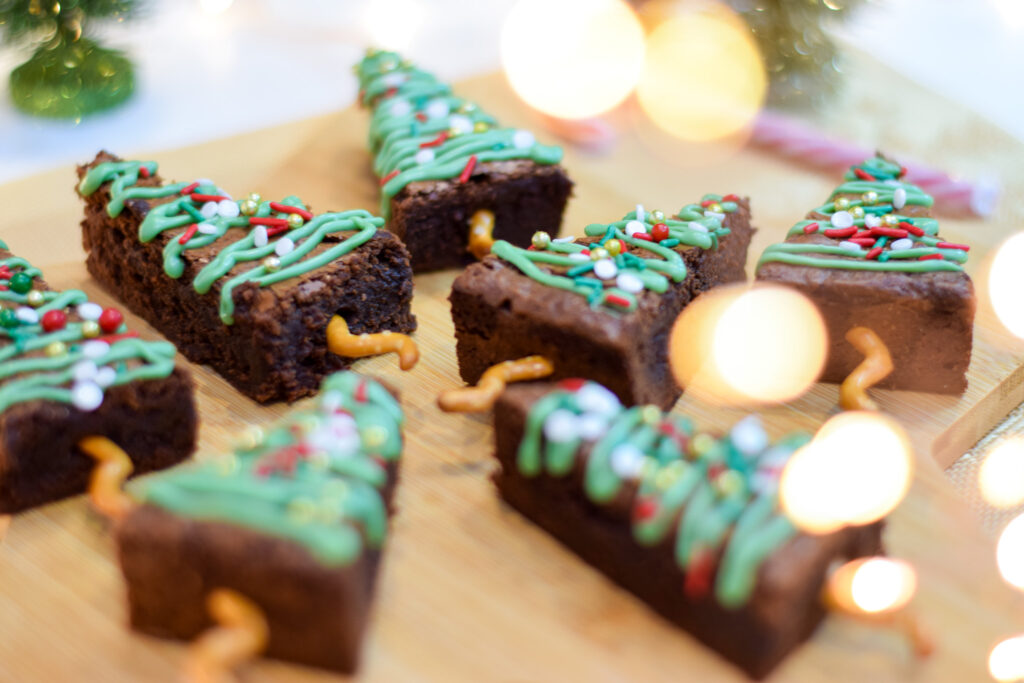 Kerstboom brownies