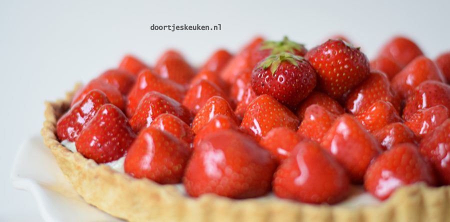 Snelle aardbeientaart