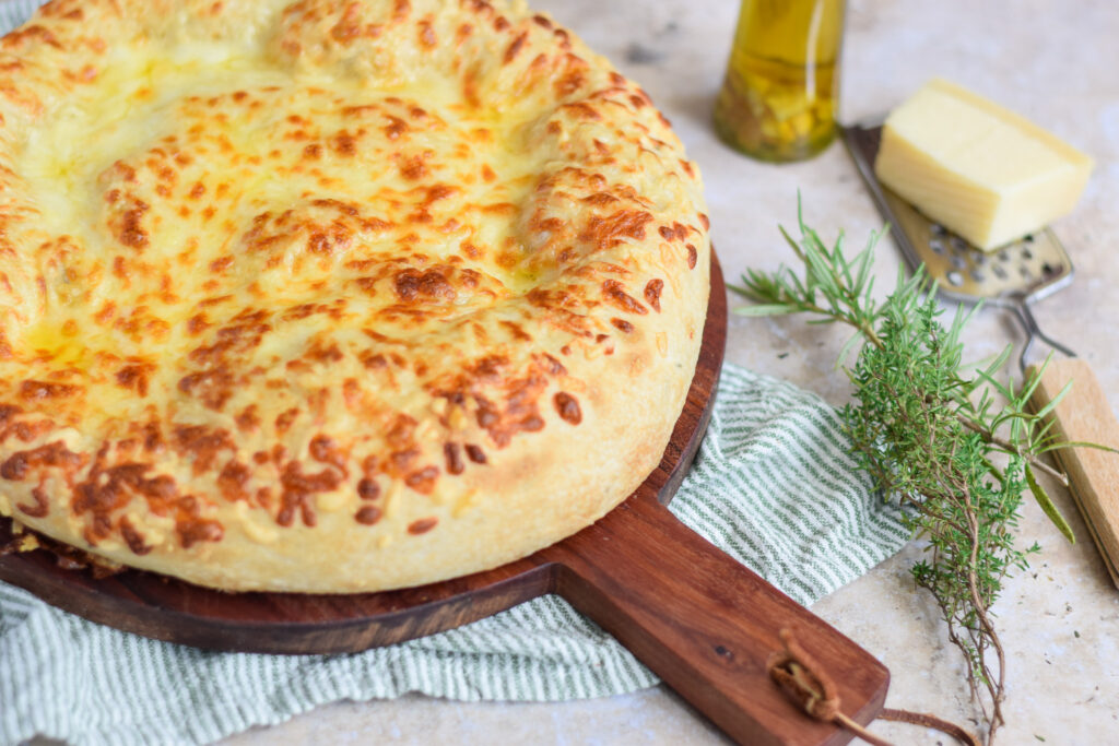 Cheesy bread met knoflookolie