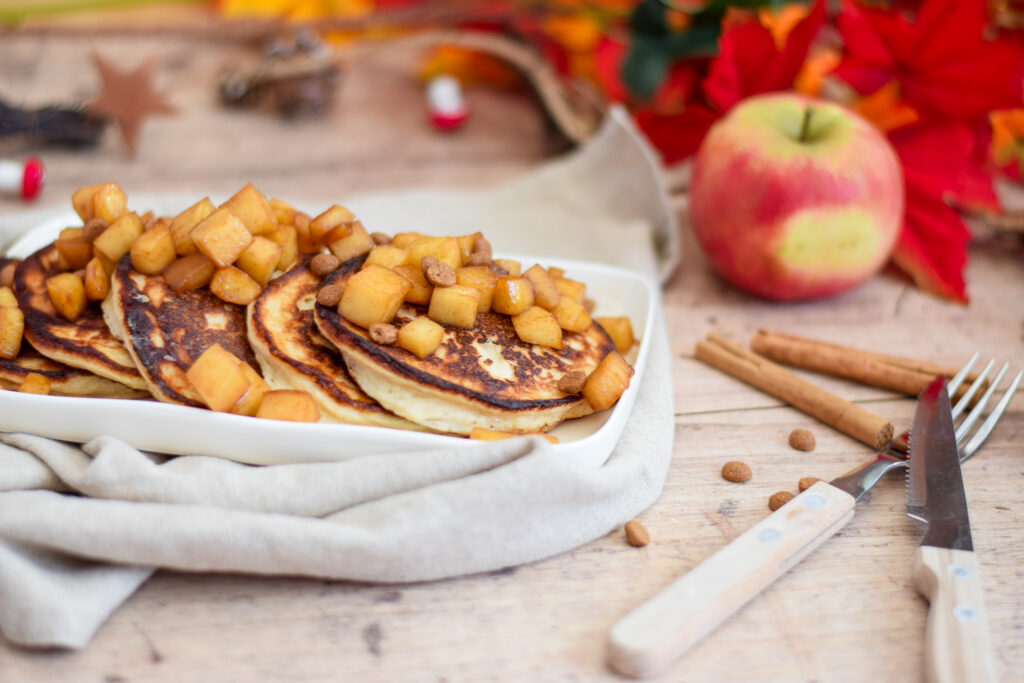 Kwarkpannenkoekjes met speculaas