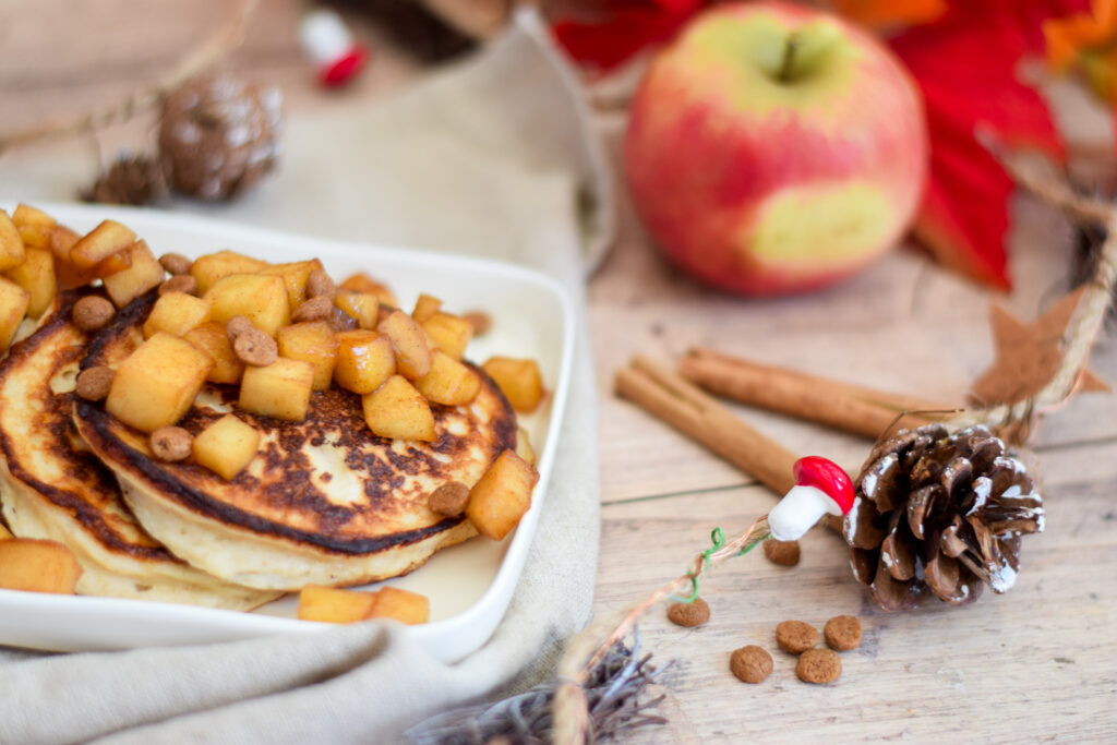 Kwarkpannenkoekjes met speculaas