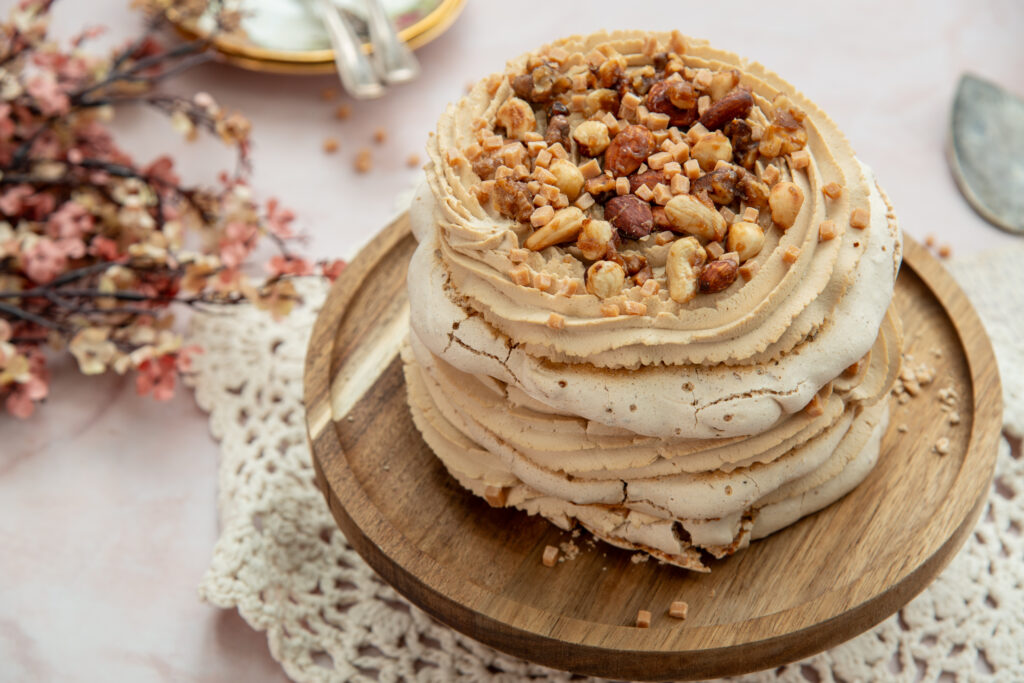 Koffie noten schuimtaartje