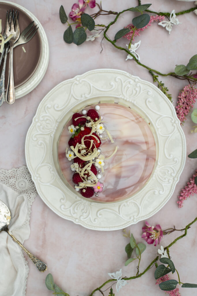 Chocolade entremet taartje