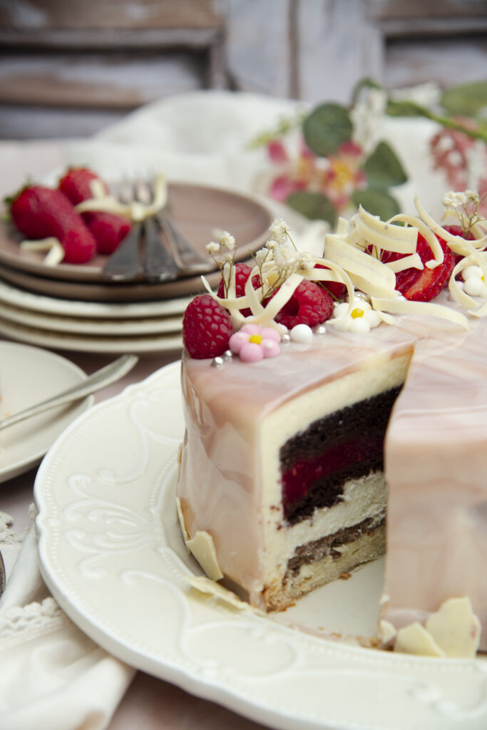 Chocolade entremet taartje