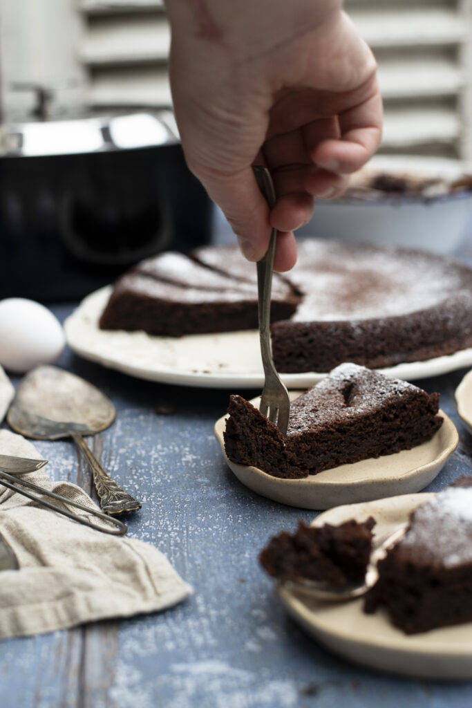 Chocoladecake uit de braadban