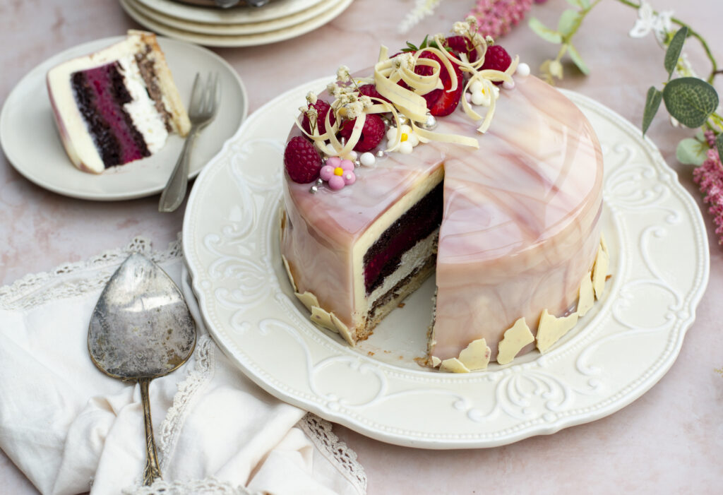 Chocolade entremet taartje