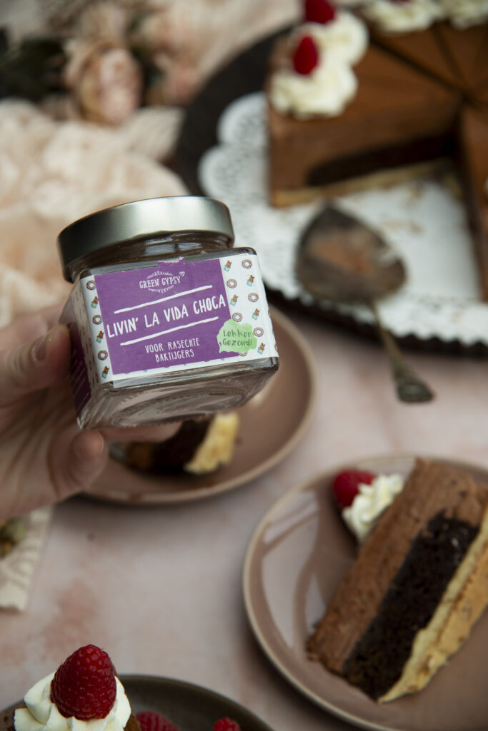 Dubbele chocolade truffeltaart