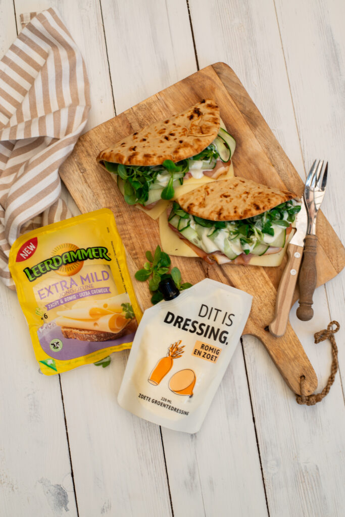 Flatbread met Coburger ham en Leerdammer