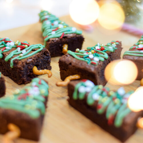 Kerstboom brownies