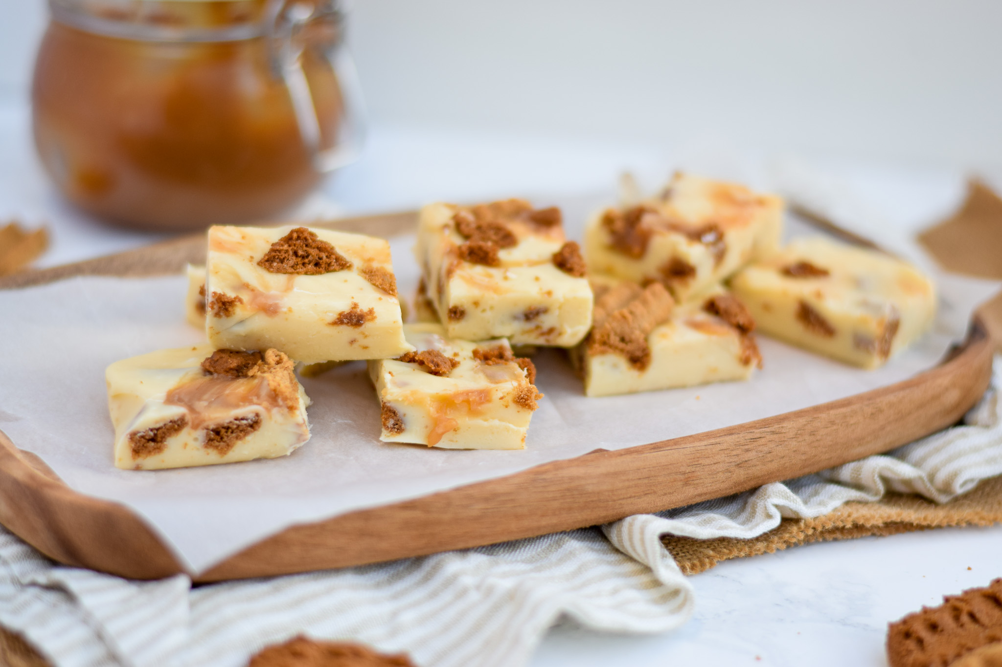 witte chocoladefudge met bastogne
