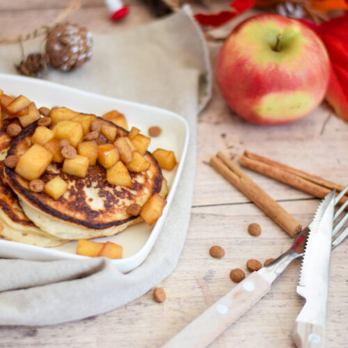 Kwarkpannenkoekjes met speculaas