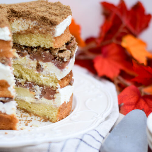 Stoofpeertjes speculaas taart