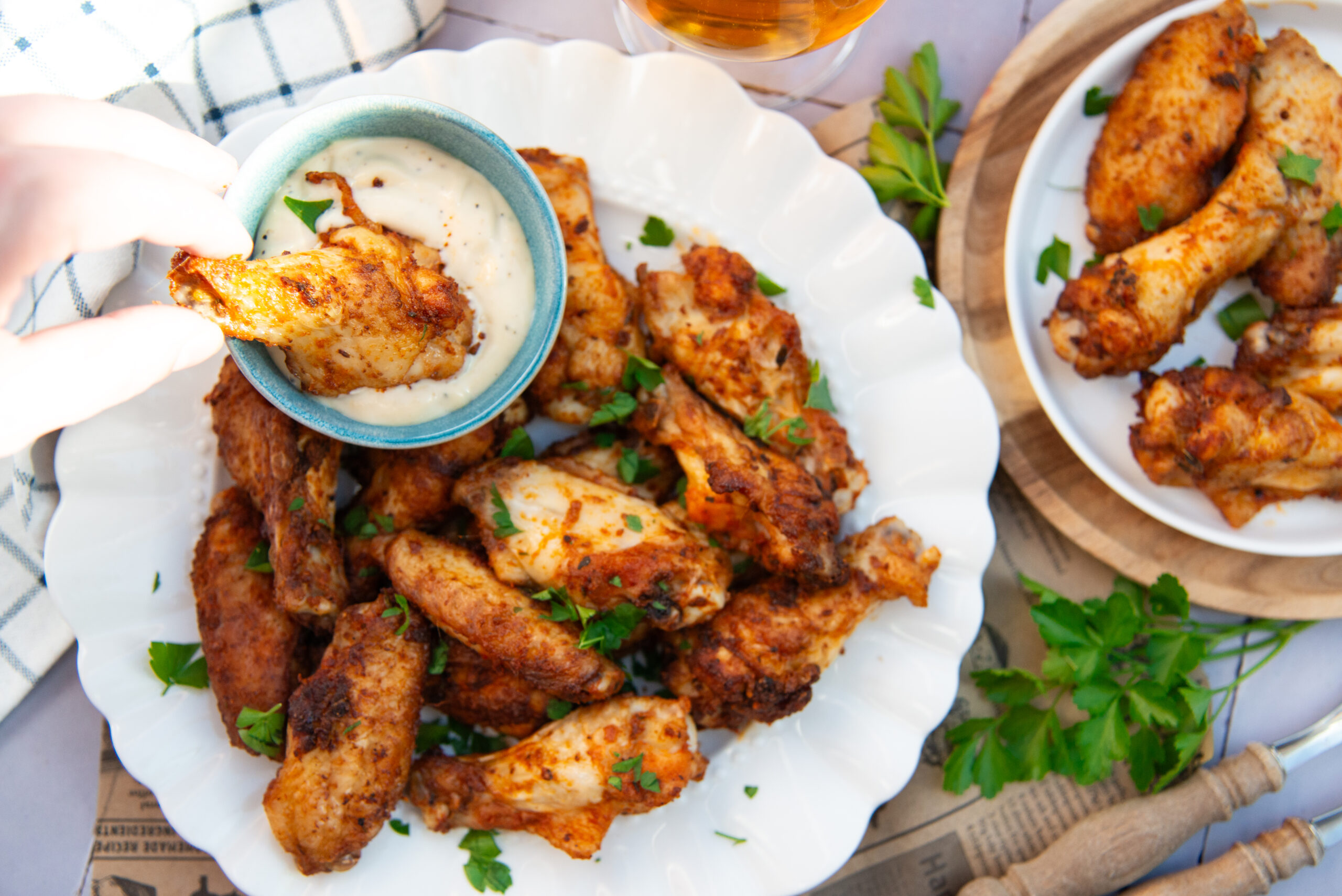 Krokante kipkluifjes uit de airfryer