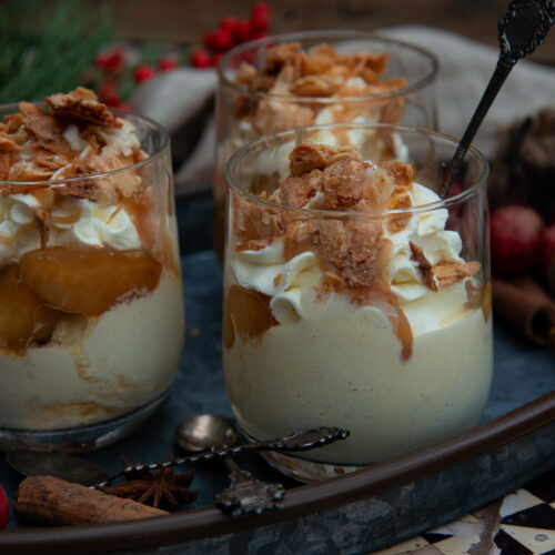 Vanille ijs met stoofappeltjes