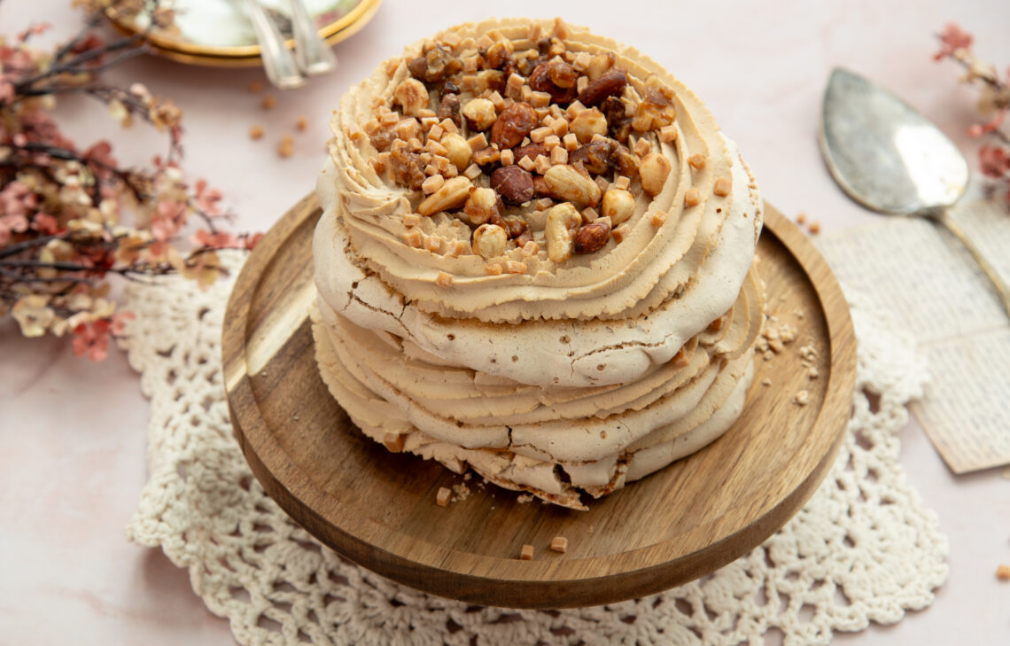 Koffie noten schuimtaartje