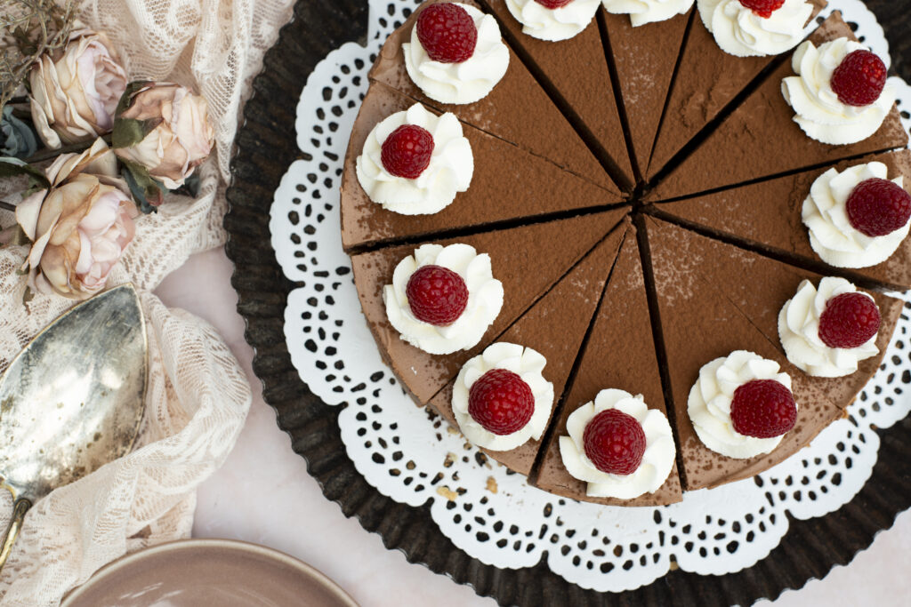 Dubbele chocolade truffeltaart