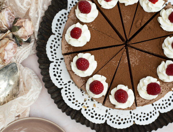 Dubbele chocolade truffeltaart