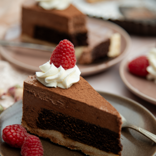 Dubbele chocolade truffeltaart